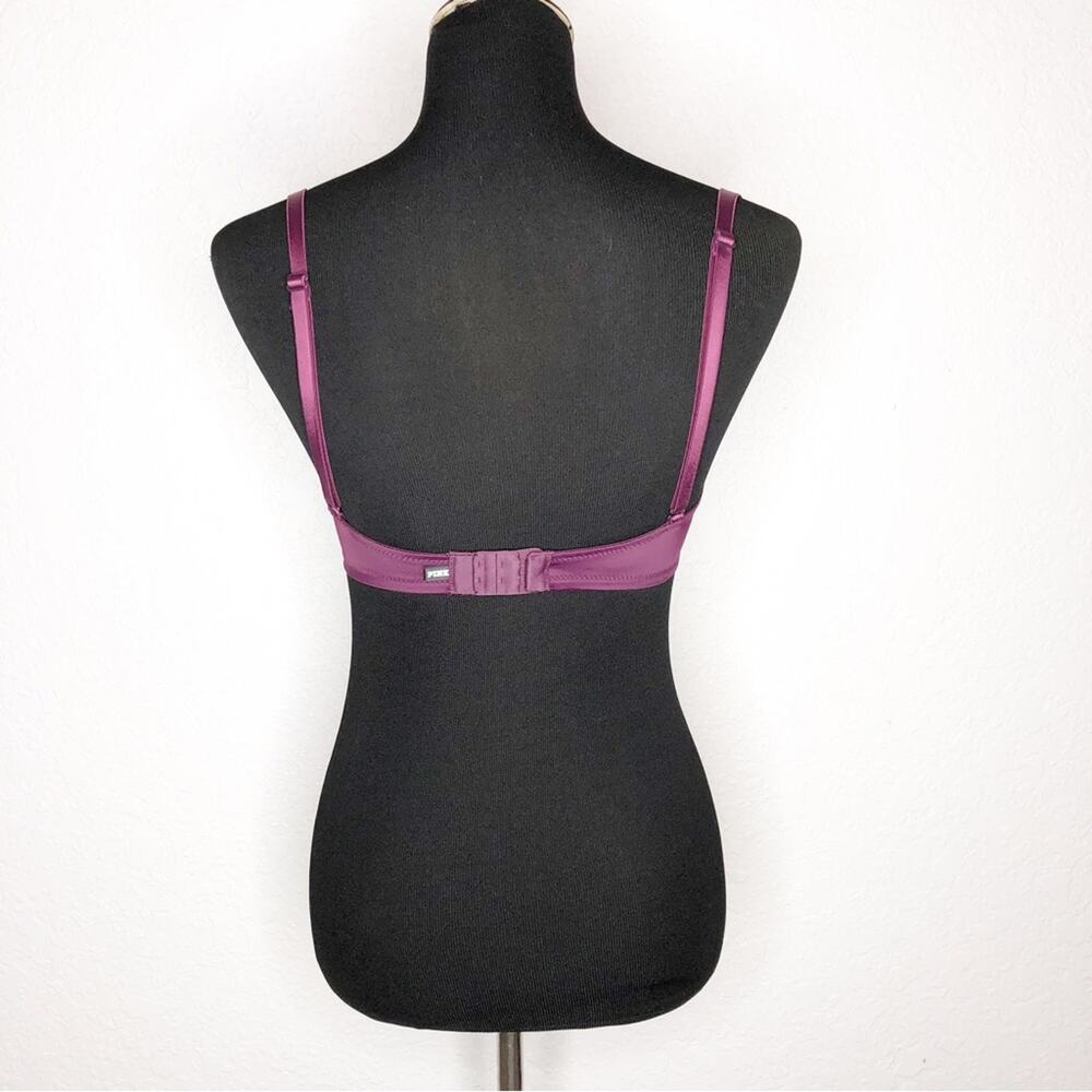 PINK Victoria's Secret purple wear everywhere T-shirt padded underwire bra 34D - Picture 14 of 14